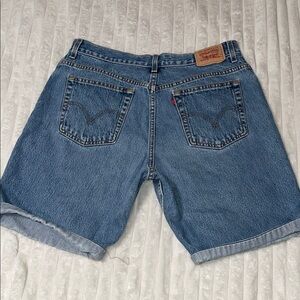 Levi's Blue Rolled-Hem Denim Shorts | Size 16